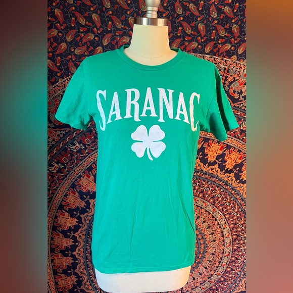 Saranac Shamrock T-Shirt Small, Kelly Green - Picture 2 of 8
